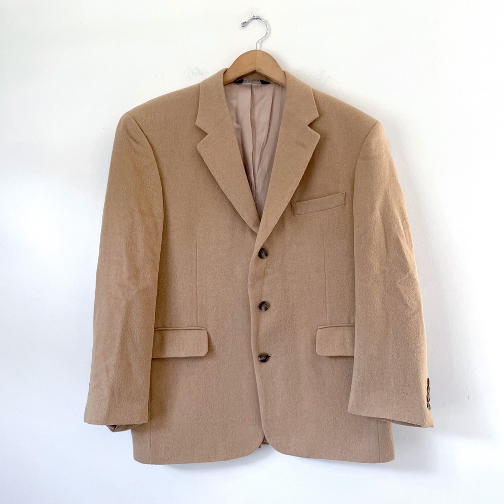 Jos A Bank Camel Hair Blazer Jacket 38 Sport Coat Old Money Timeless Minimalist